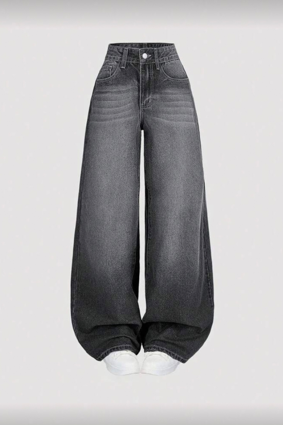 Füme Yıkamalı Bol Paça Baggy Jean Pantolon Rotro